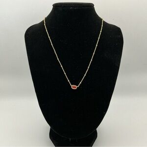 NWT Kendra Scott Gold Red Stone Adjustable Lariat Necklace
